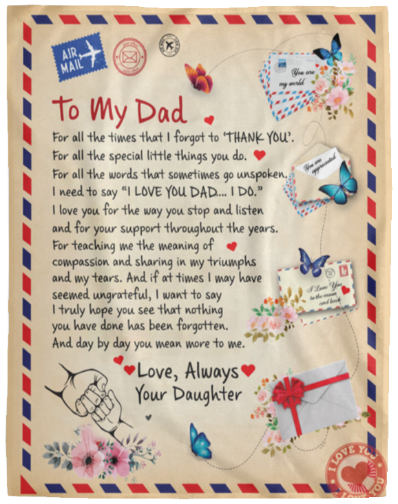 Dad - Giant Post Card Blanket