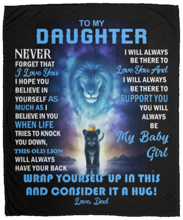 To My Daughter Cozy Plush Blanket