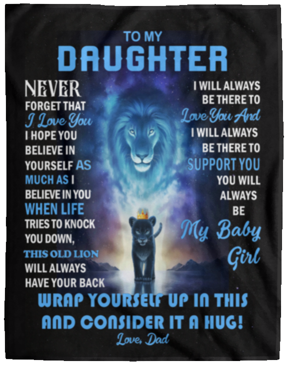 To My Daughter Cozy Plush Blanket