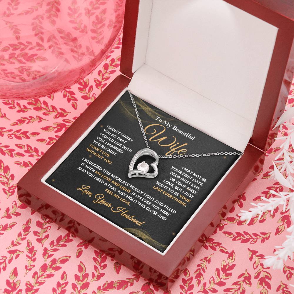 To My Beautiful Wife - Forever Love Necklace