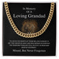 In Memory Of A Loving Grandad - Never Forgotten - Cuban Link Chain