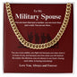 To My Military Spouse - Our Hero - Cuban Link Chain