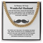 In Memory Of Your Wonderful Husband - Loved Beyond Words - Cuban Link Chain