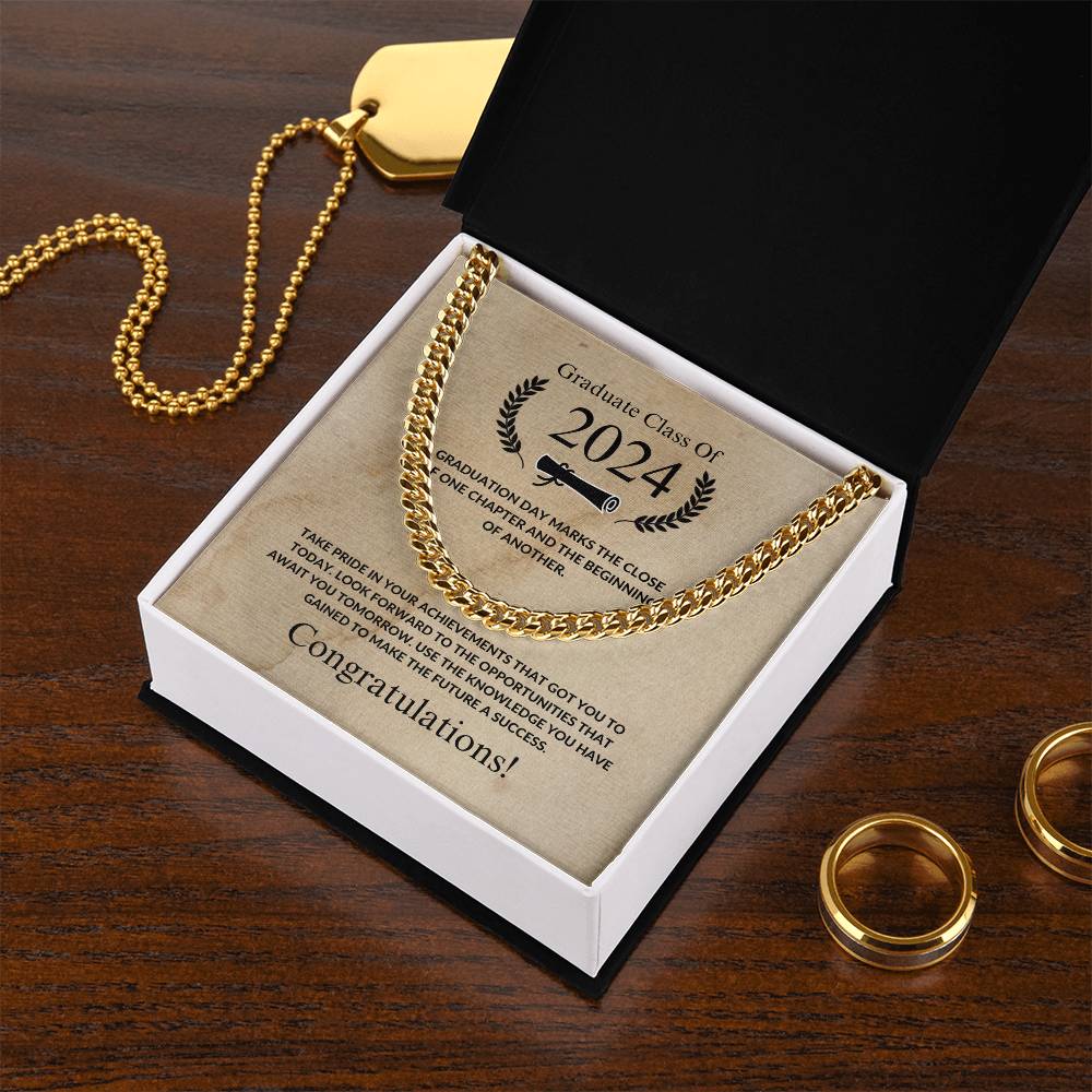 Graduation - Congratulations- Cuban Link Chain