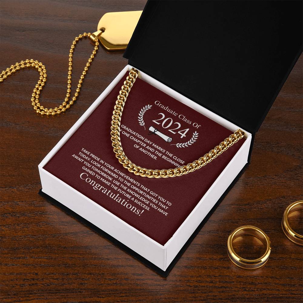 Graduation - Congratulations- Cuban Link Chain
