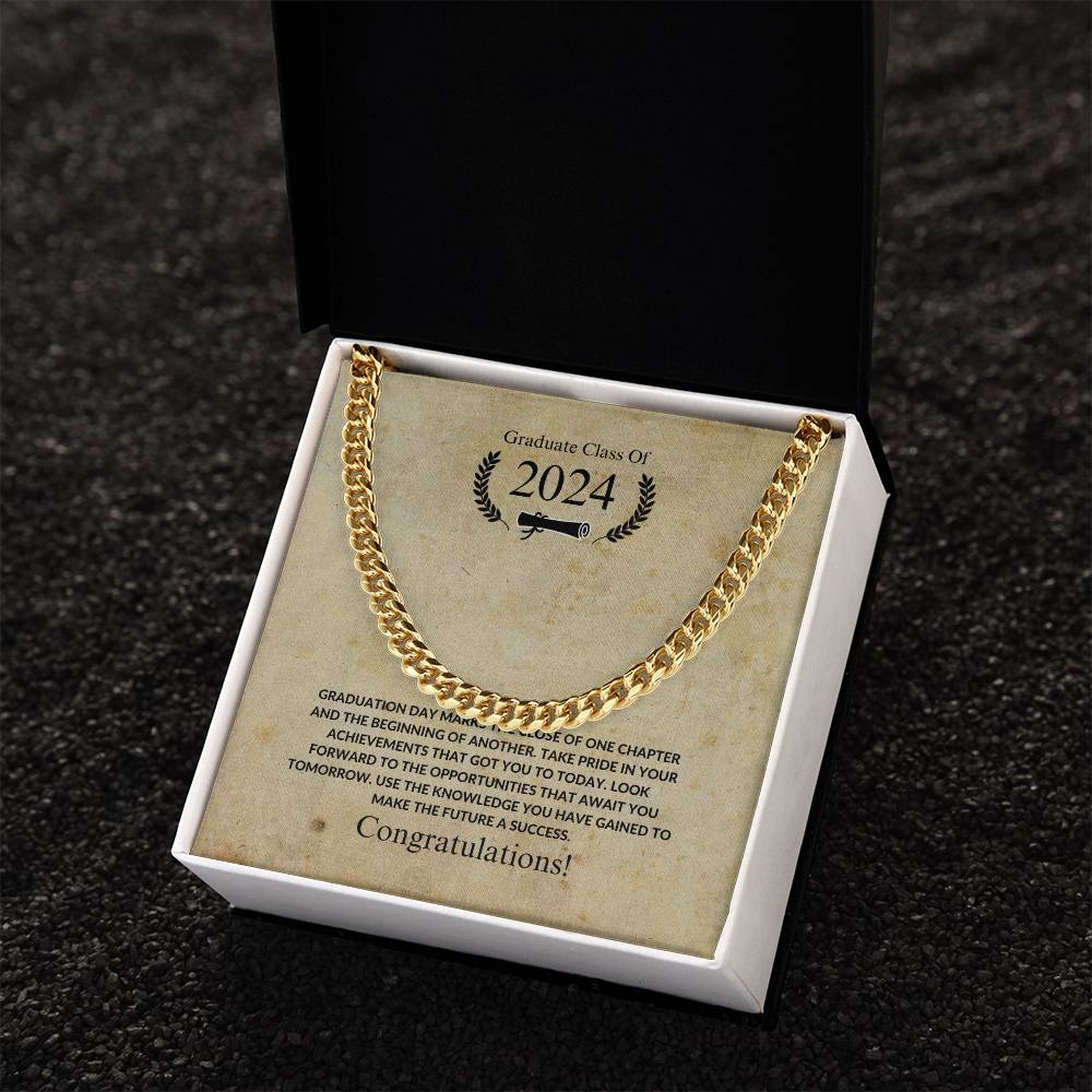 Graduation - Congratulations- Cuban Link Chain