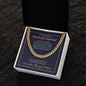 To The World's Wonderful Husband - I Love You - Cuban Link Chain