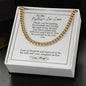 To My Father-In-Law - Thankful And Honored - Cuban Link Chain