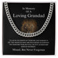 In Memory Of A Loving Grandad - Never Forgotten - Cuban Link Chain