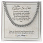 To My Father-In-Law - Thankful And Honored - Cuban Link Chain