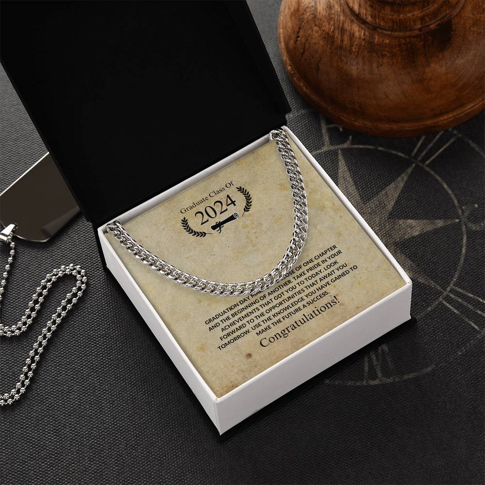 Graduation - Congratulations- Cuban Link Chain