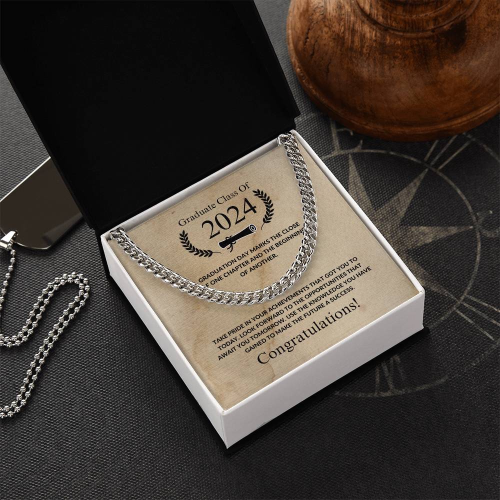 Graduation - Congratulations- Cuban Link Chain