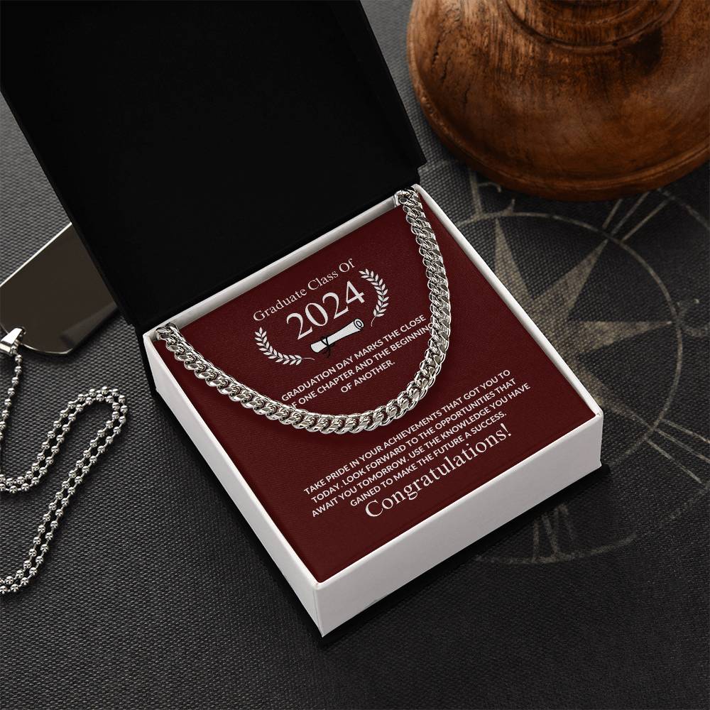 Graduation - Congratulations- Cuban Link Chain