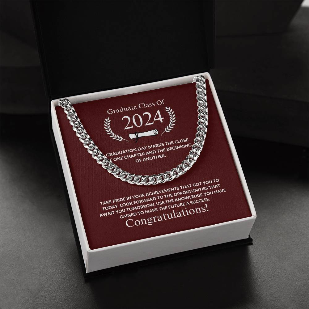 Graduation - Congratulations- Cuban Link Chain