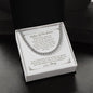 Father Of The Groom - Thank You - Cuban Link Chain