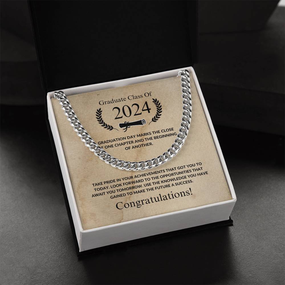 Graduation - Congratulations- Cuban Link Chain
