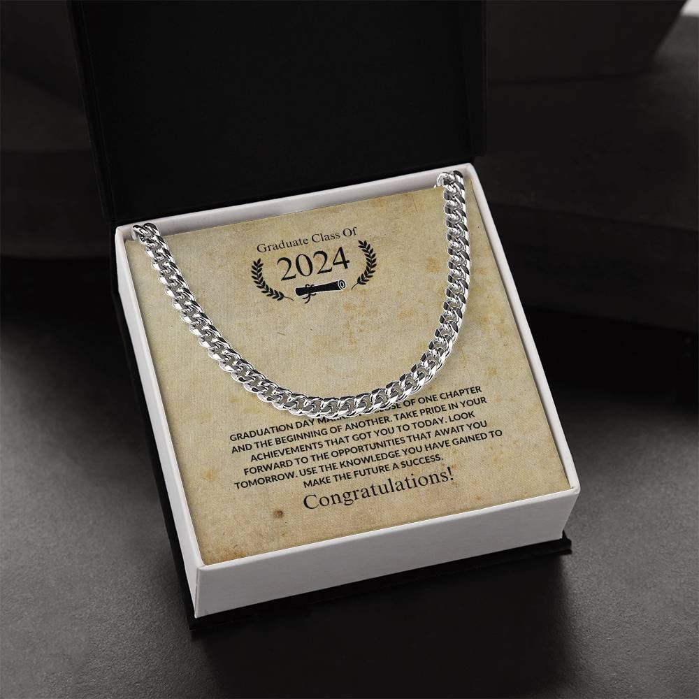 Graduation - Congratulations- Cuban Link Chain