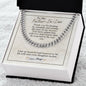To My Father-In-Law - Thankful And Honored - Cuban Link Chain