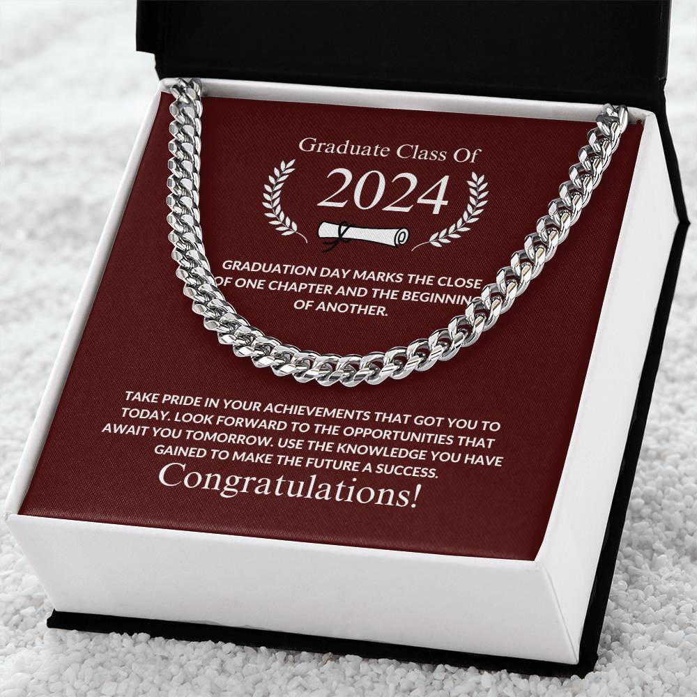 Graduation - Congratulations- Cuban Link Chain