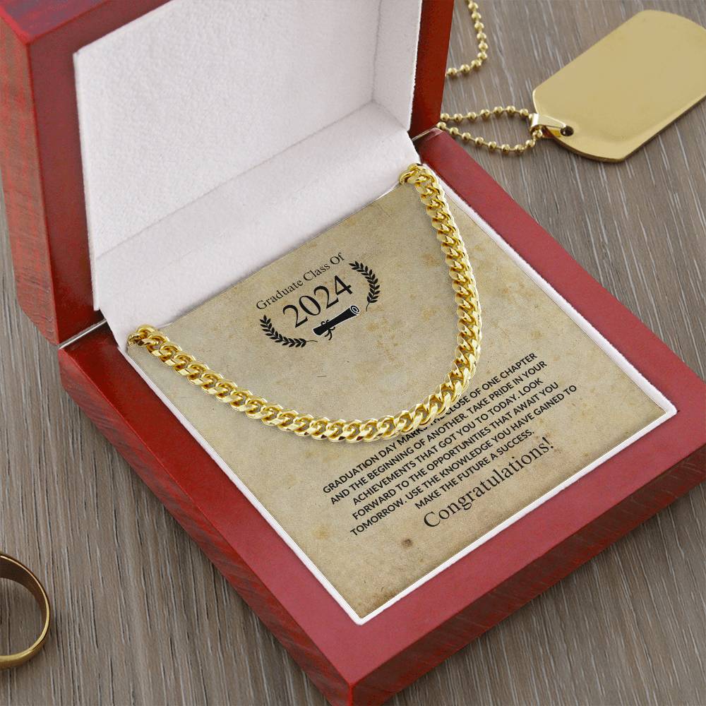 Graduation - Congratulations- Cuban Link Chain