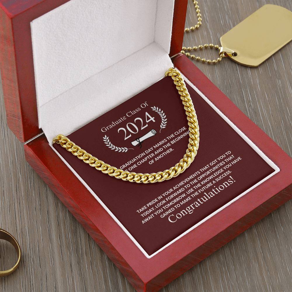 Graduation - Congratulations- Cuban Link Chain