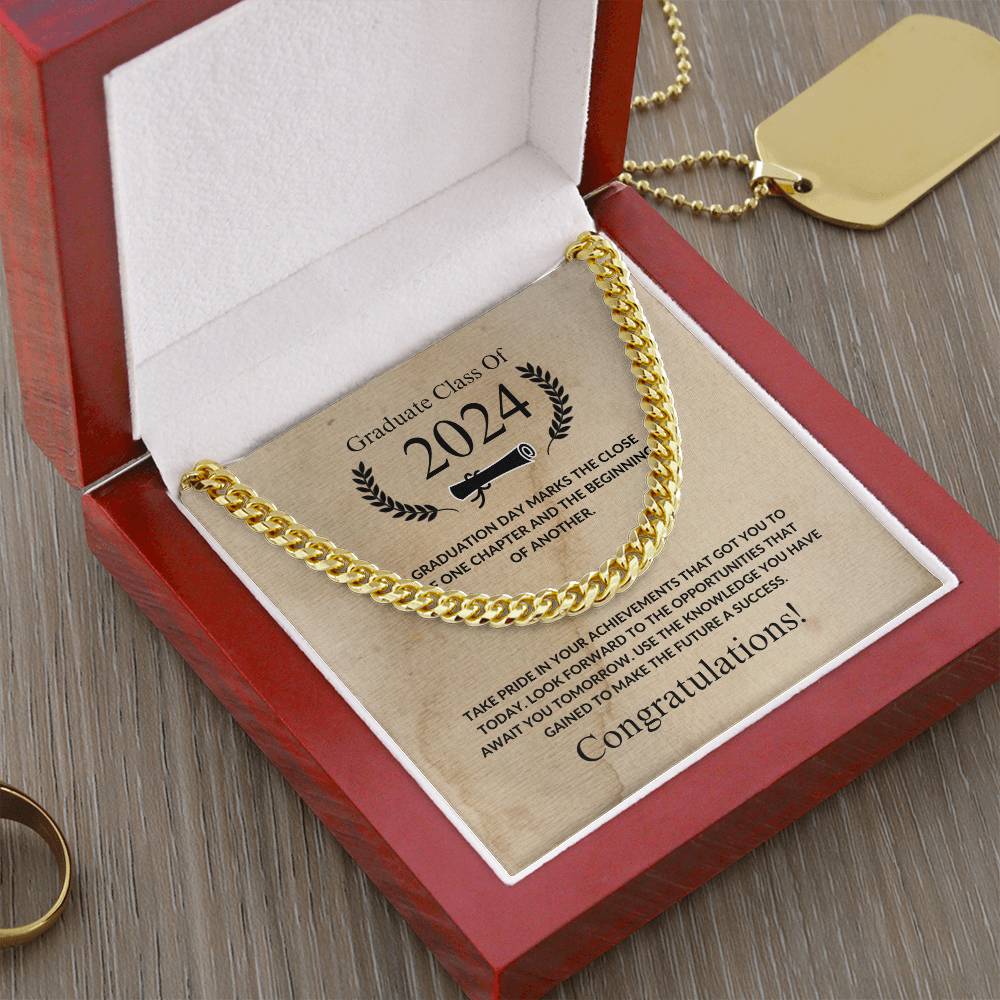 Graduation - Congratulations- Cuban Link Chain