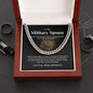 To My Military Spouse - Our Hero - Cuban Link Chain