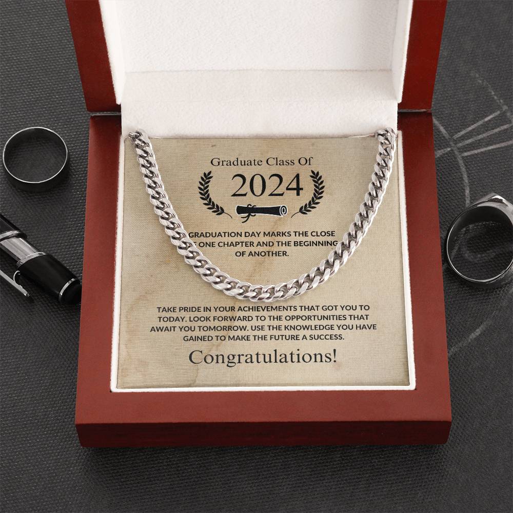Graduation - Congratulations- Cuban Link Chain