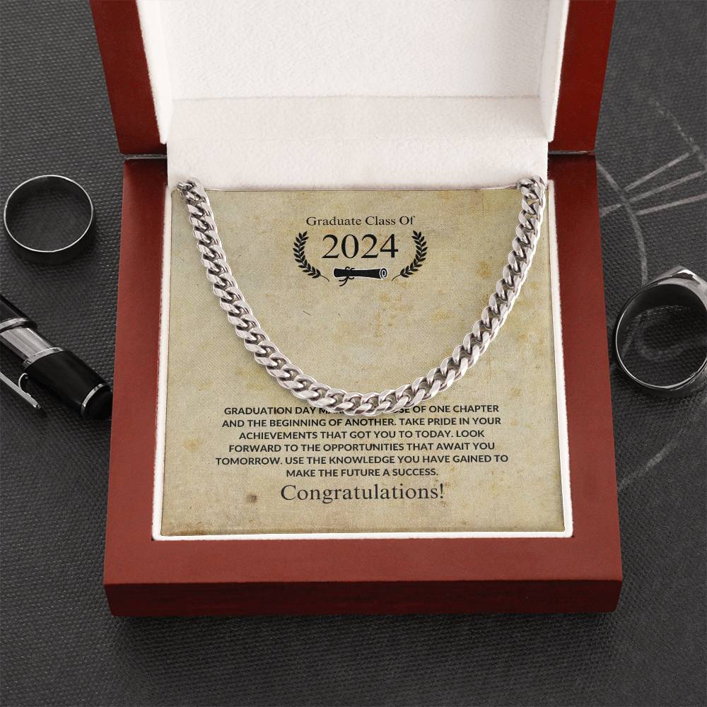 Graduation - Congratulations- Cuban Link Chain