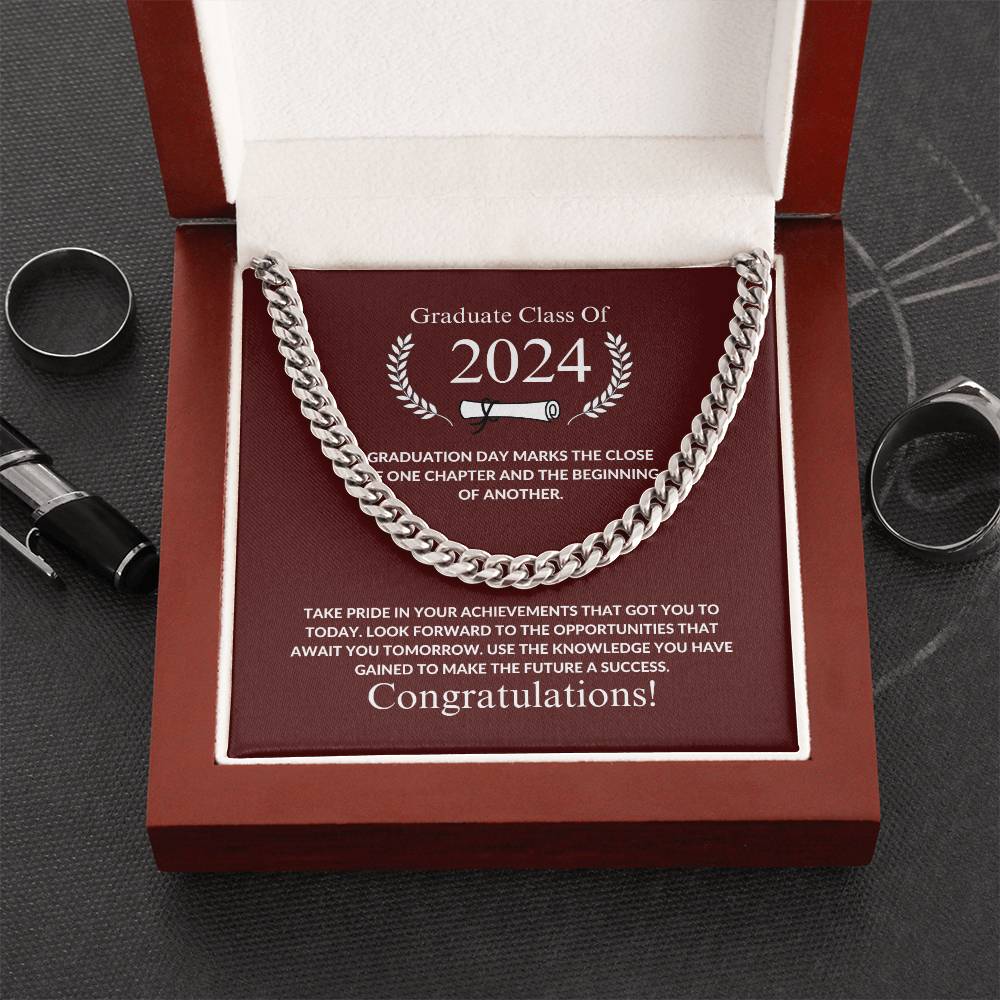 Graduation - Congratulations- Cuban Link Chain