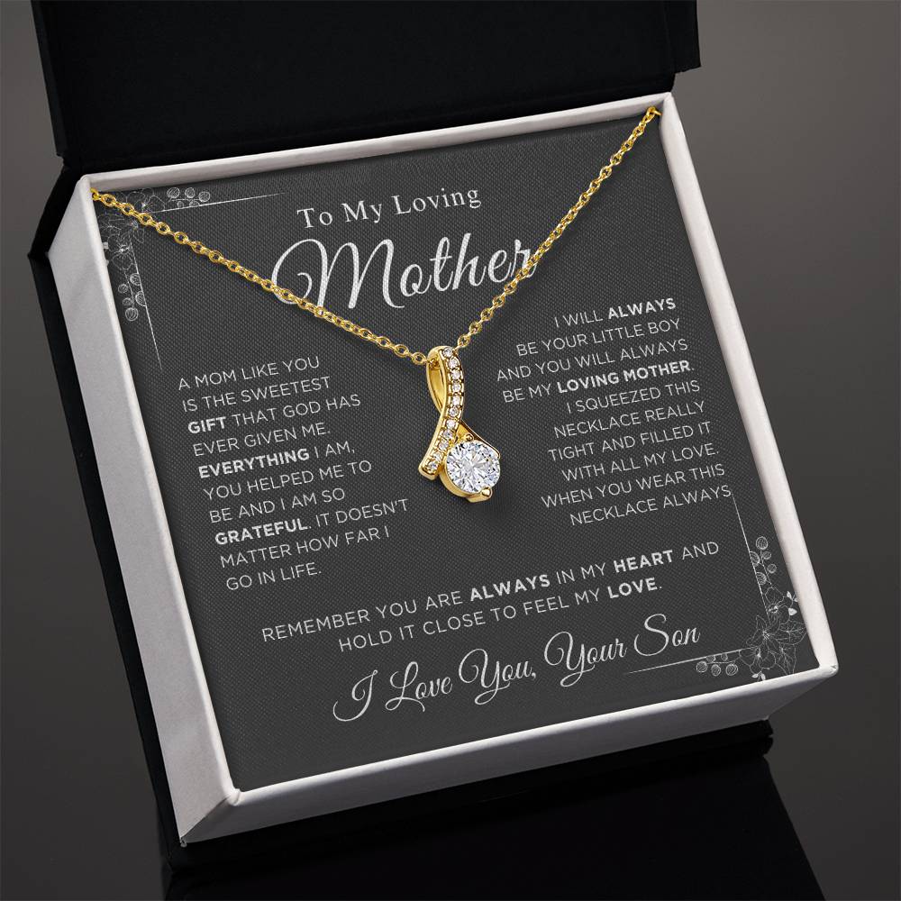To My Loving Mother - The Sweetest Gift - Alluring Beauty Necklace
