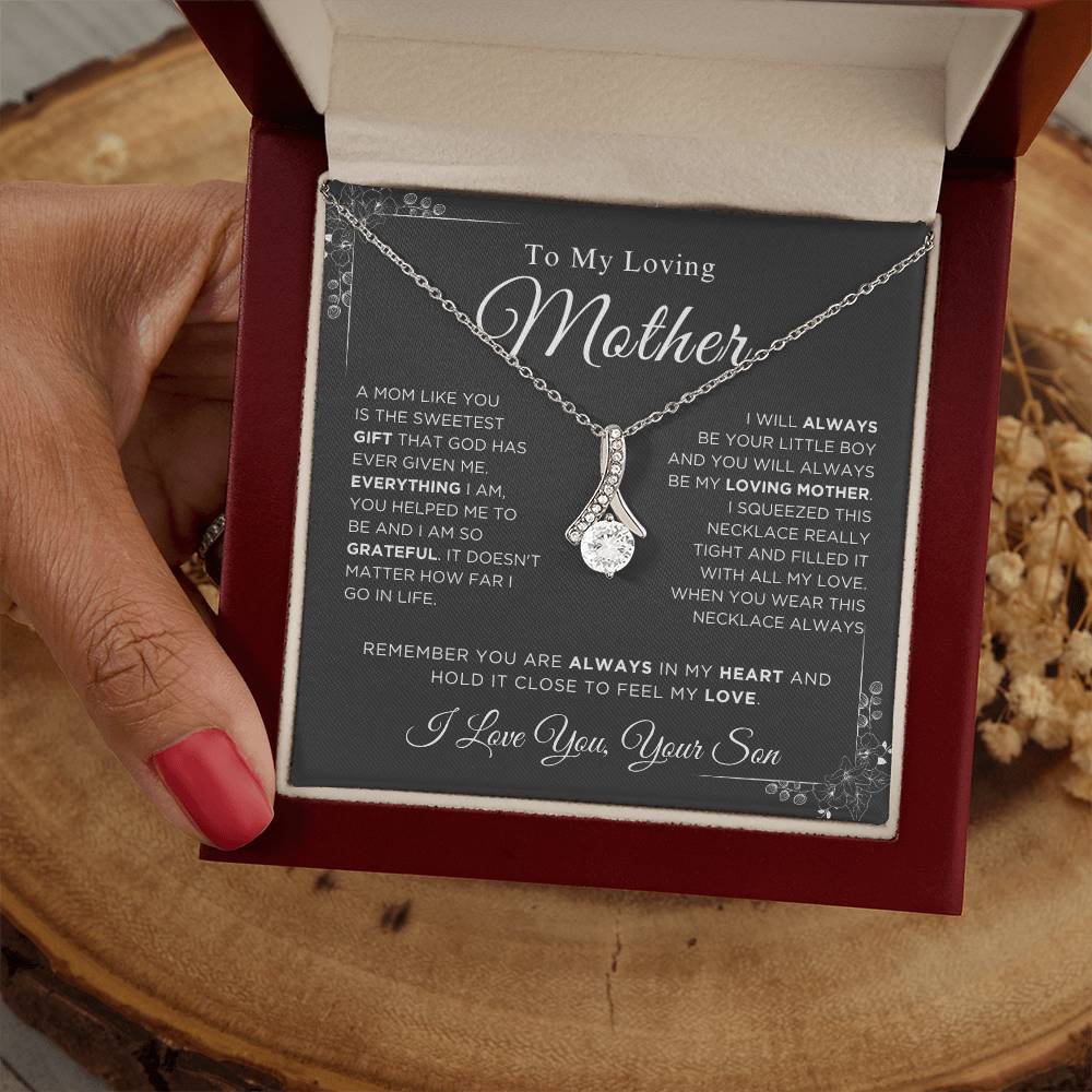 To My Loving Mother - The Sweetest Gift - Alluring Beauty Necklace