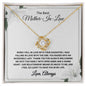 The Best Mother-In-Law - Thank You - Love Knot Necklace