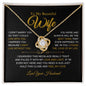 To My Beautiful Wife - Love Of My Life- Love Necklace Gift - W004