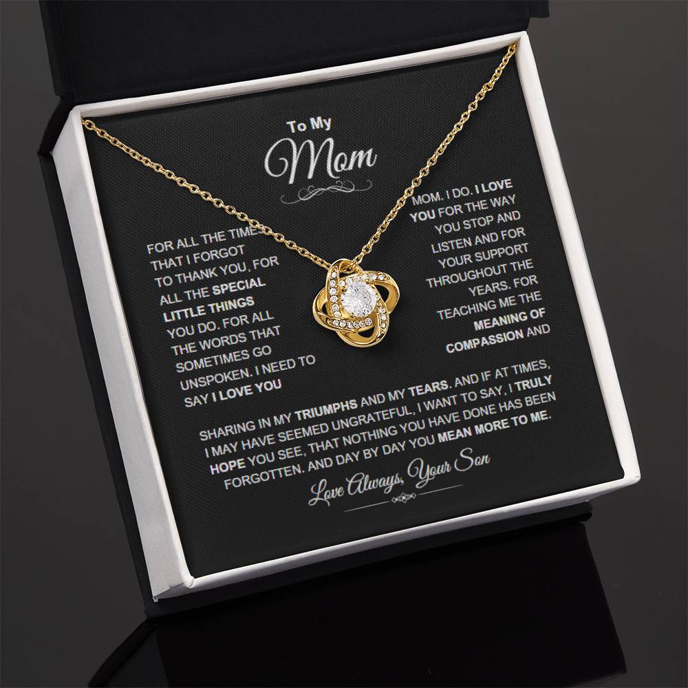 Mom - You Mean More - Love Knot Necklace-MS009