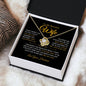 To My Beautiful Wife - Love Of My Life- Love Necklace Gift - W004