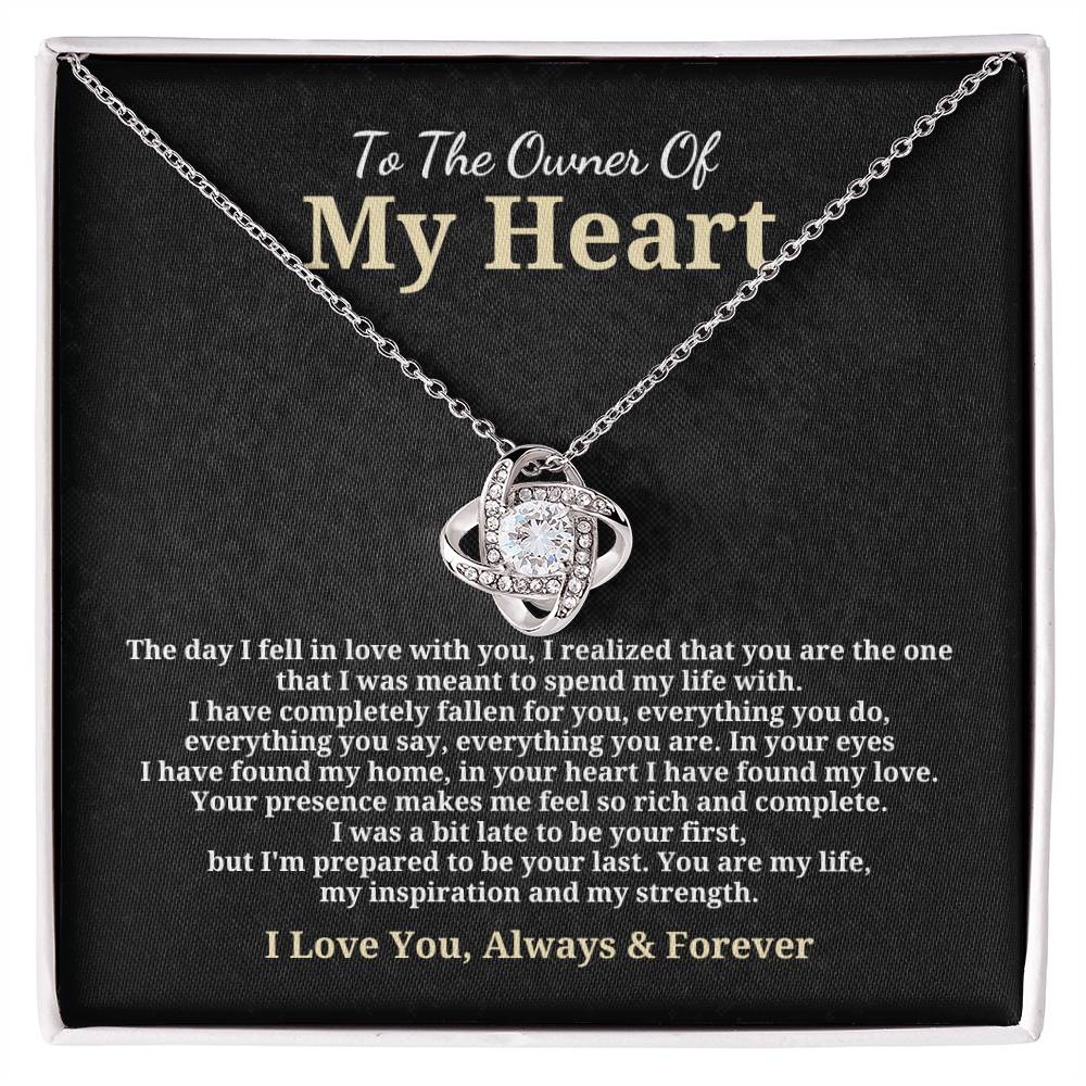 To The Owner Of My Heart - Love Knot Necklace