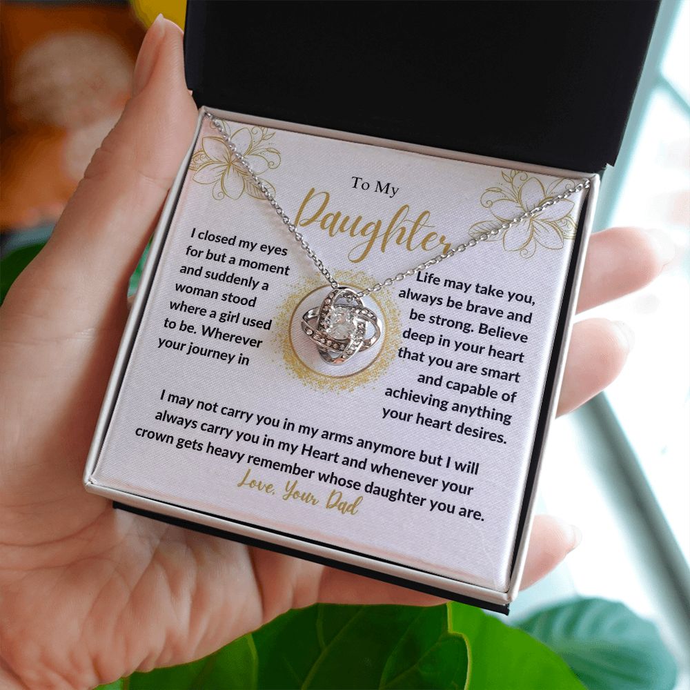 Daughter - Remember - Love Knot Necklace