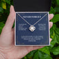Never Forget - I Love You - Love Knot Necklace