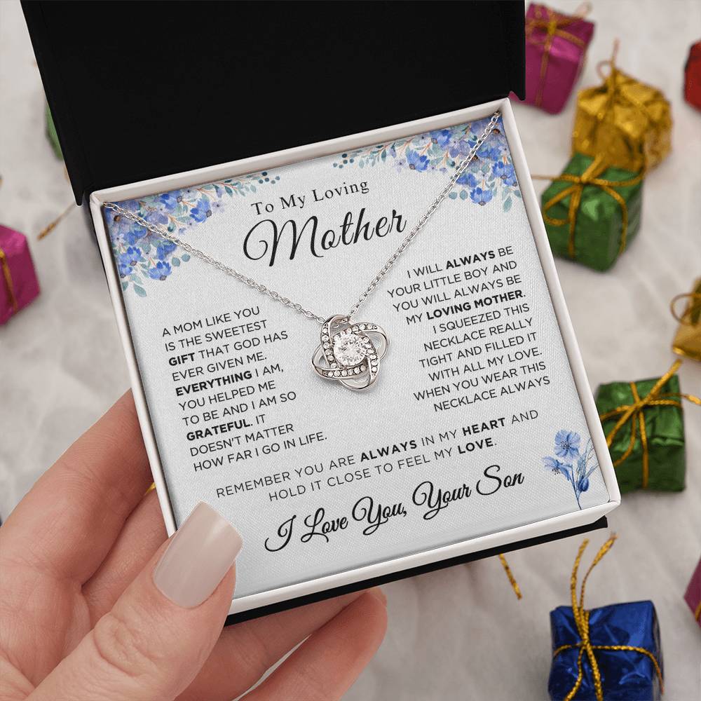 To My Loving Mother - The Sweetest Gift - Love Knot Necklace -MS004