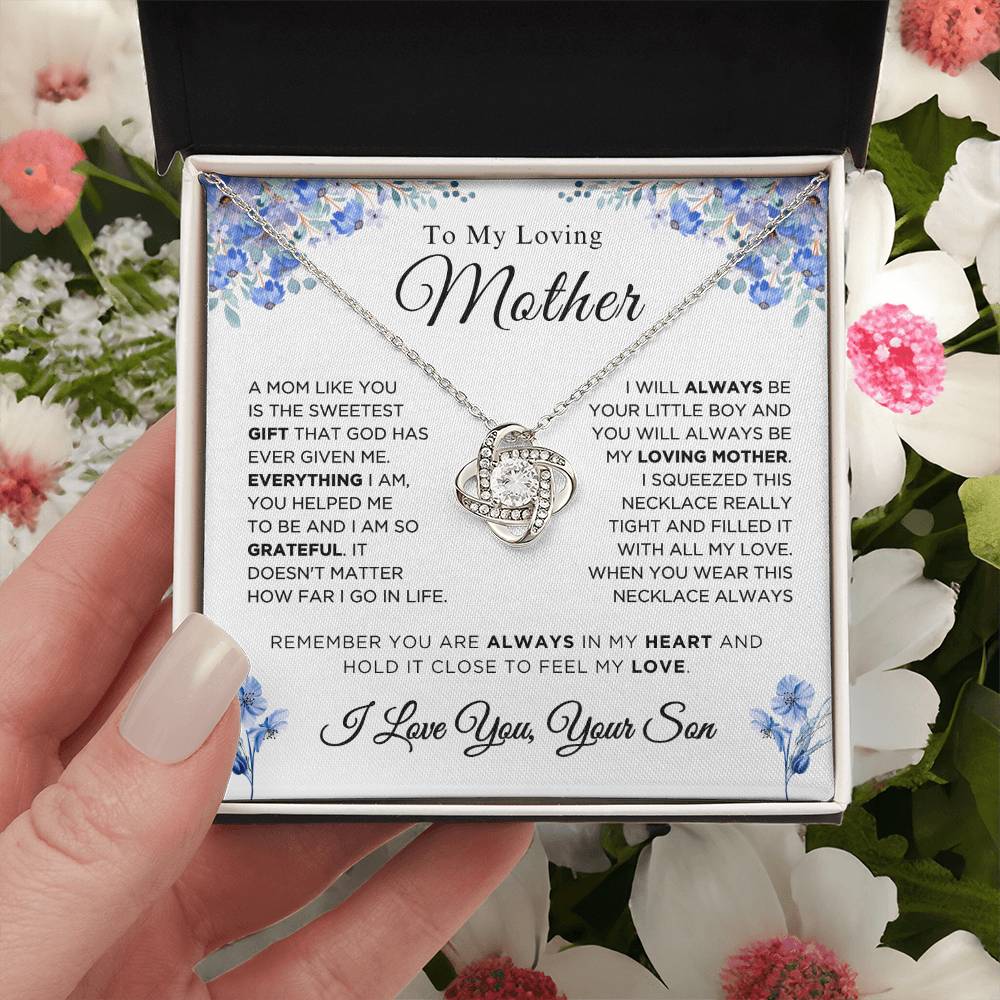 To My Loving Mother - The Sweetest Gift - Love Knot Necklace -MS004