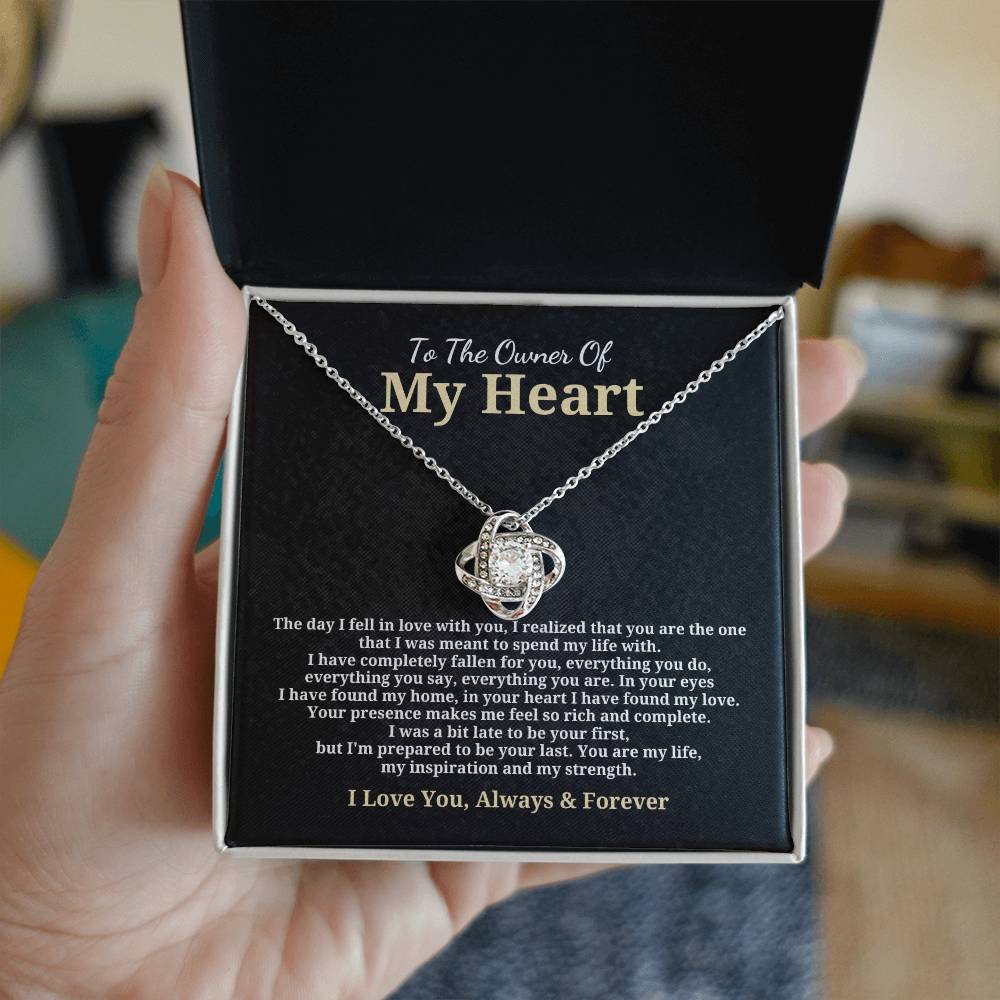 To The Owner Of My Heart - Love Knot Necklace