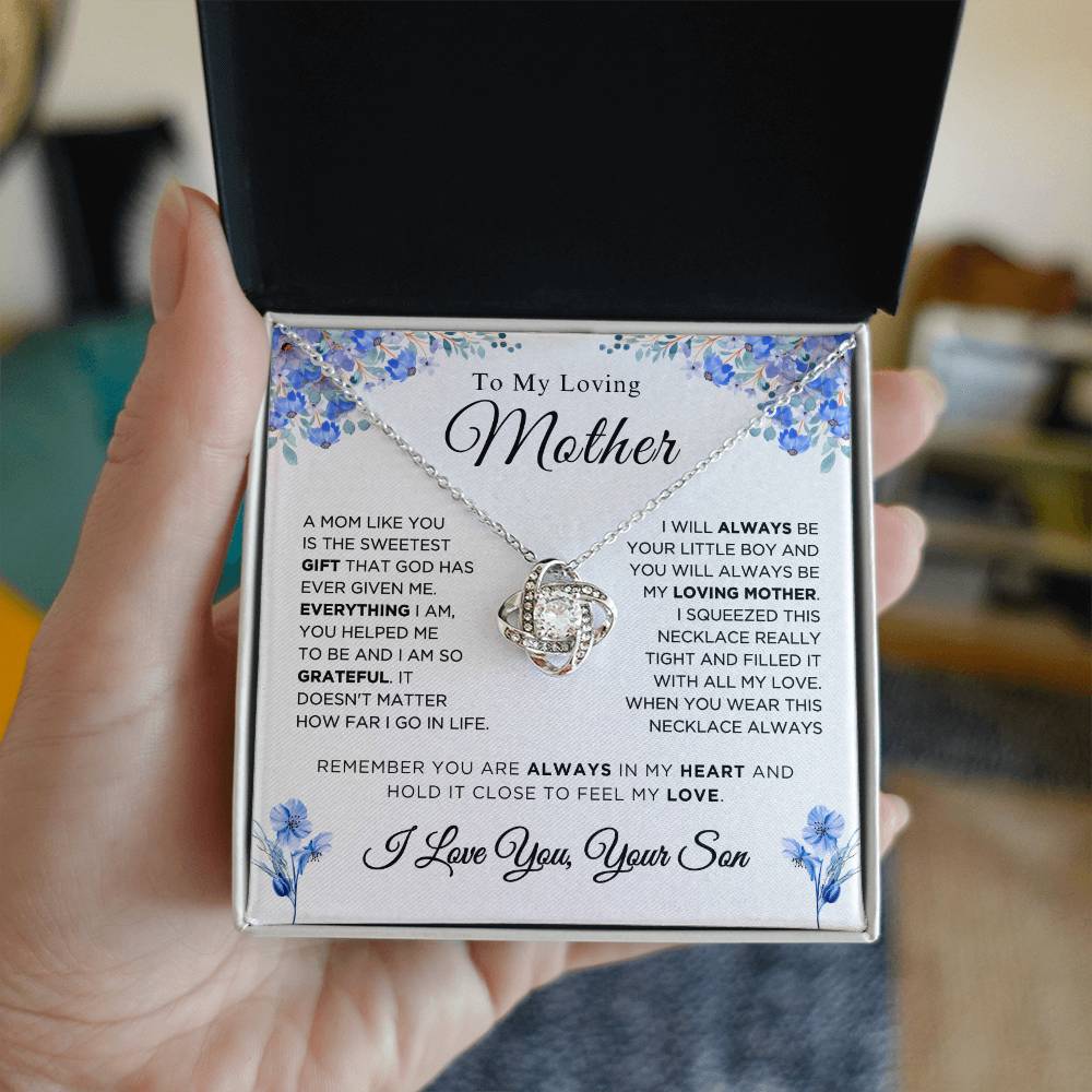 To My Loving Mother - The Sweetest Gift - Love Knot Necklace -MS004