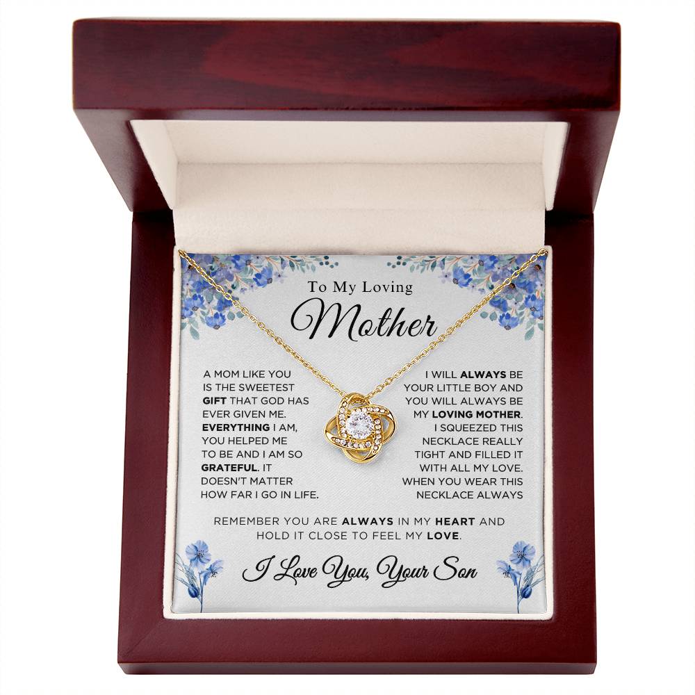 To My Loving Mother - The Sweetest Gift - Love Knot Necklace -MS004