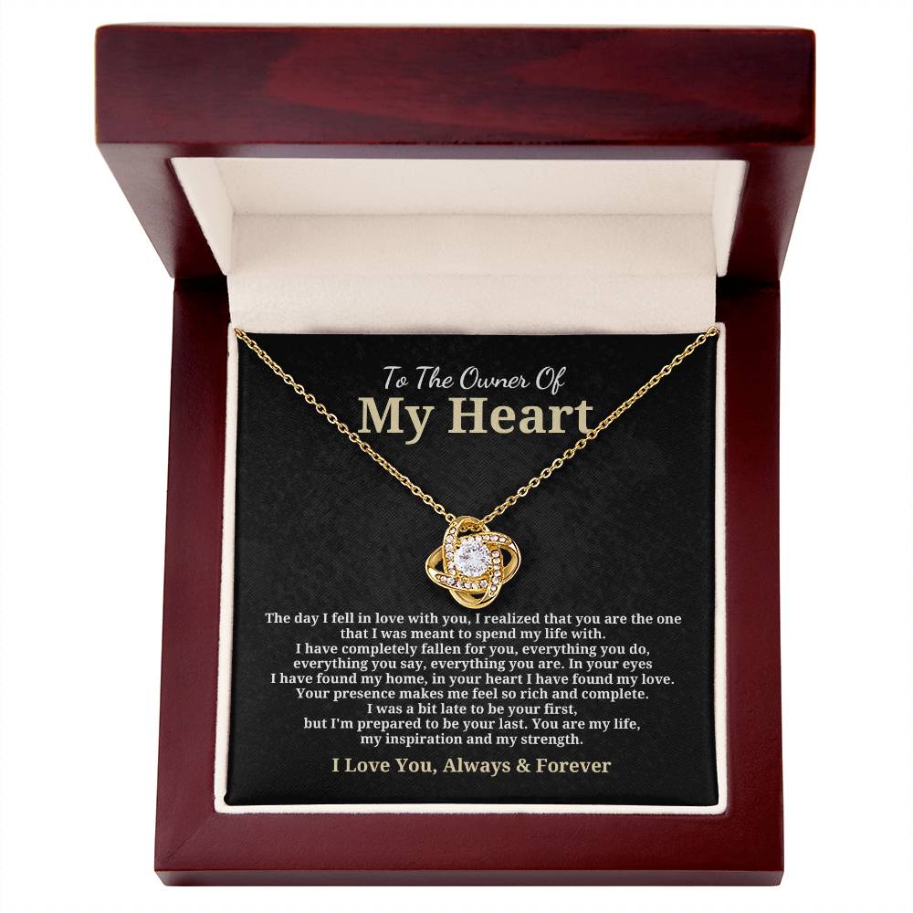 To The Owner Of My Heart - Love Knot Necklace