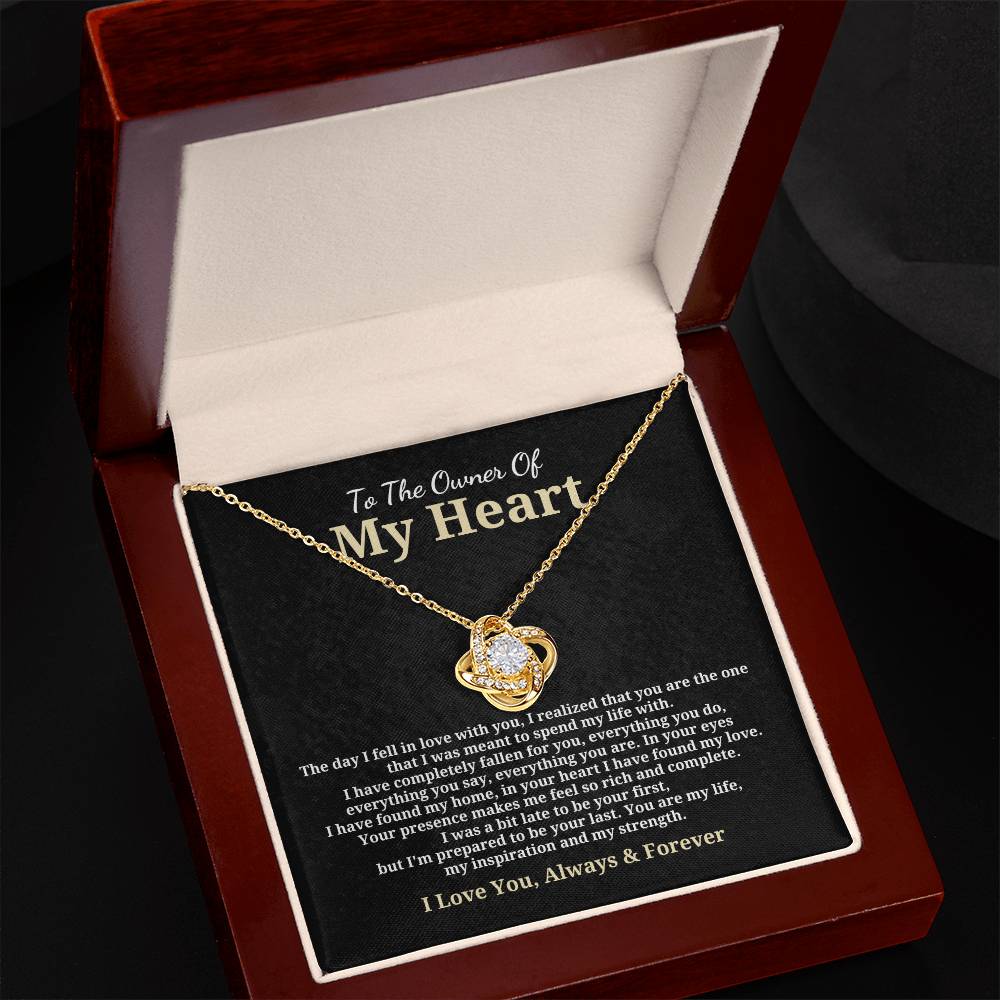 To The Owner Of My Heart - Love Knot Necklace