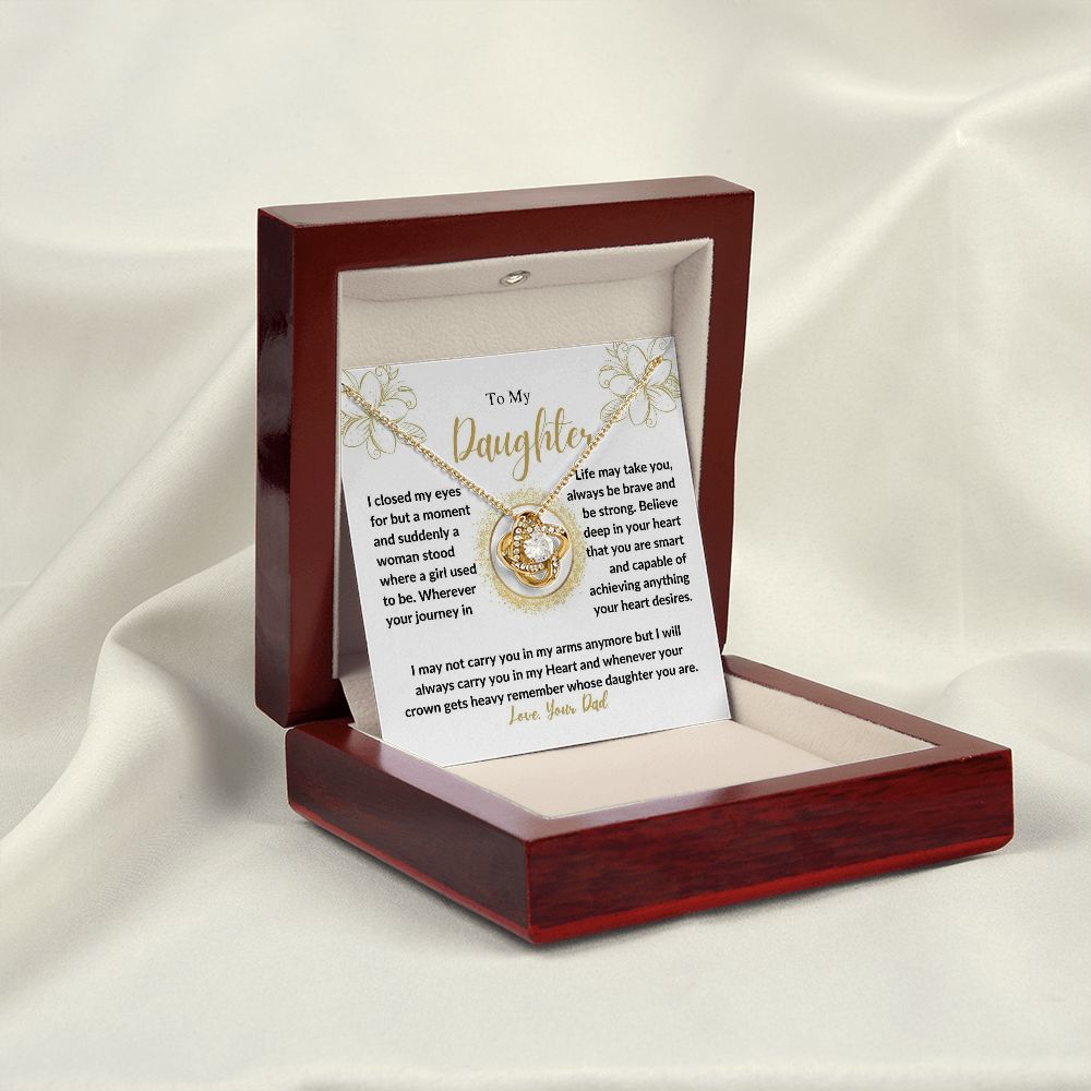Daughter - Remember - Love Knot Necklace