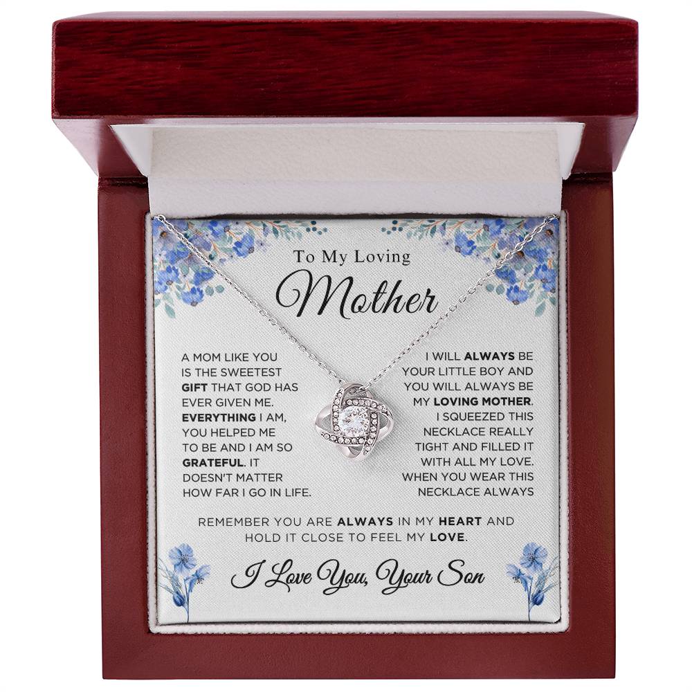 To My Loving Mother - The Sweetest Gift - Love Knot Necklace -MS004