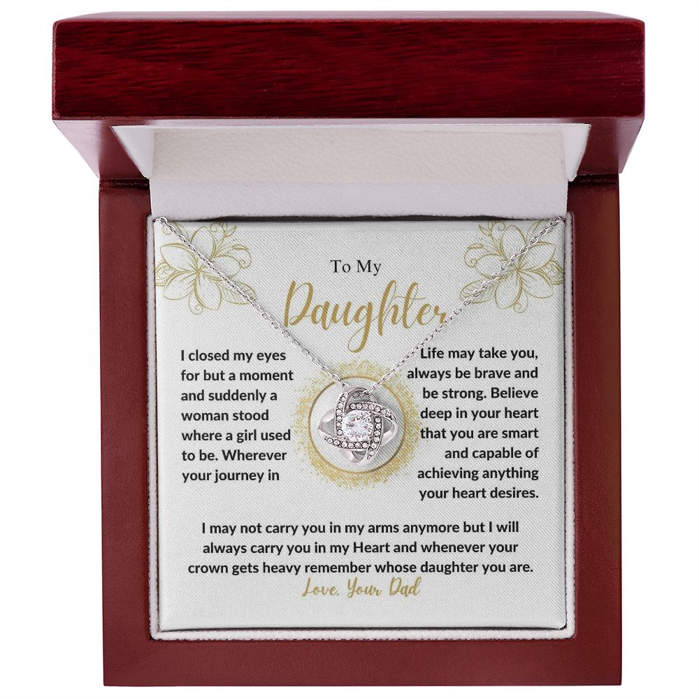 Daughter - Remember - Love Knot Necklace