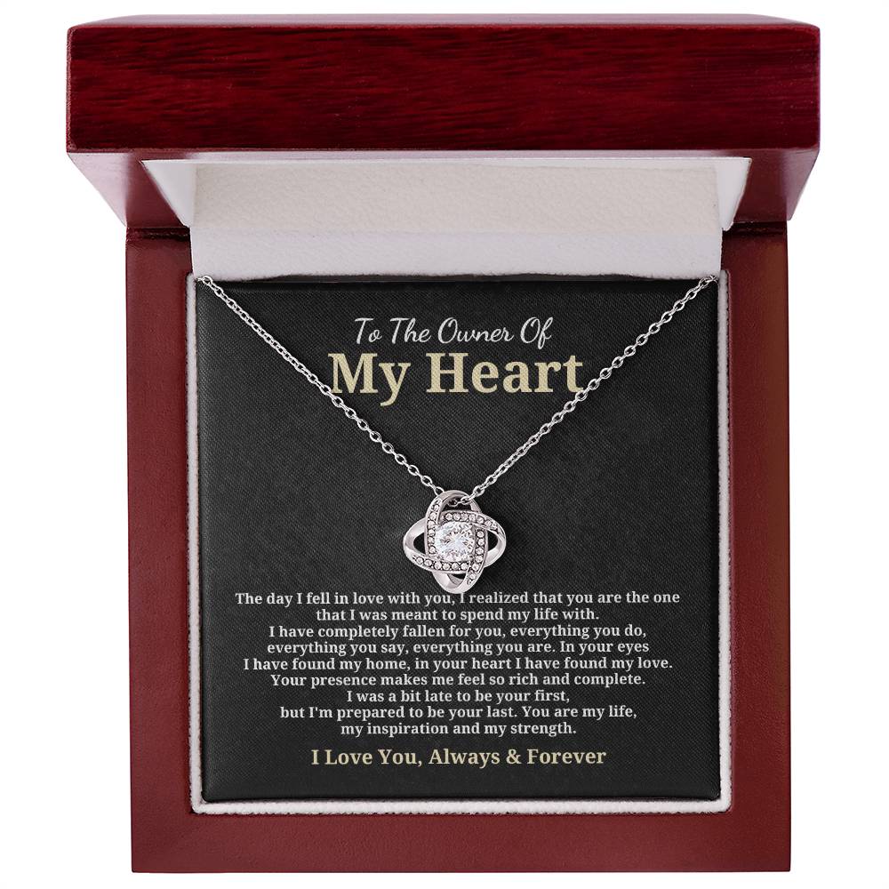 To The Owner Of My Heart - Love Knot Necklace